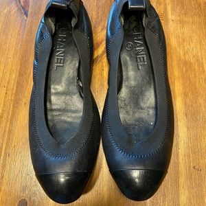 Black Chanel Ballet Flats